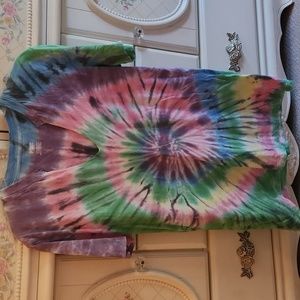NWOT Campus Oversized Tie Die Tee PINK Victoria's Secret